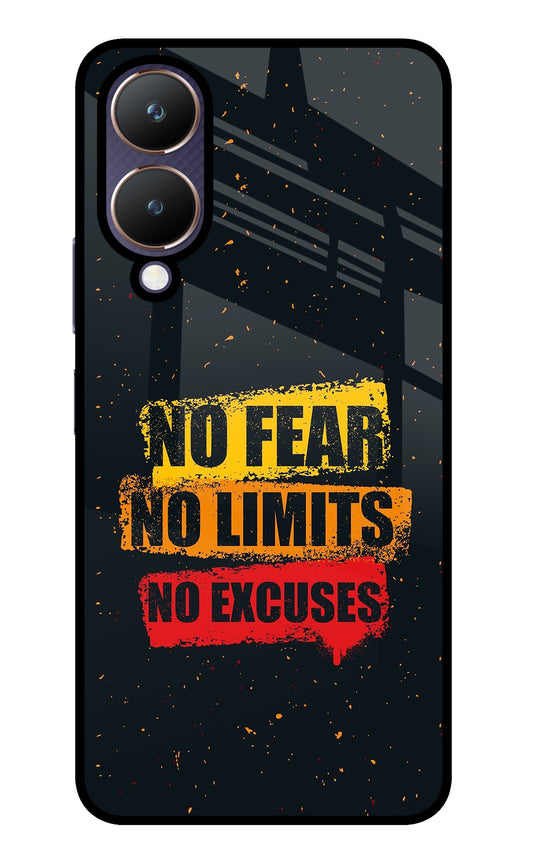 No Fear No Limits No Excuse Vivo Y28 5G Glass Case