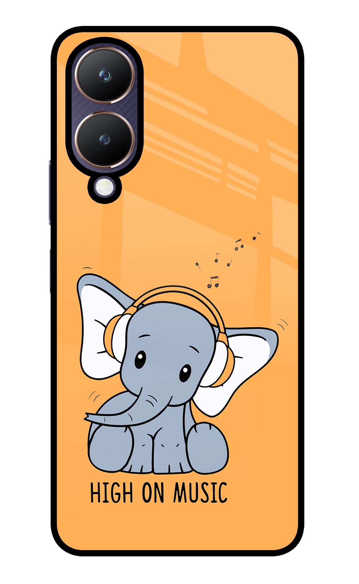 High On Music Vivo Y28 5G Glass Case