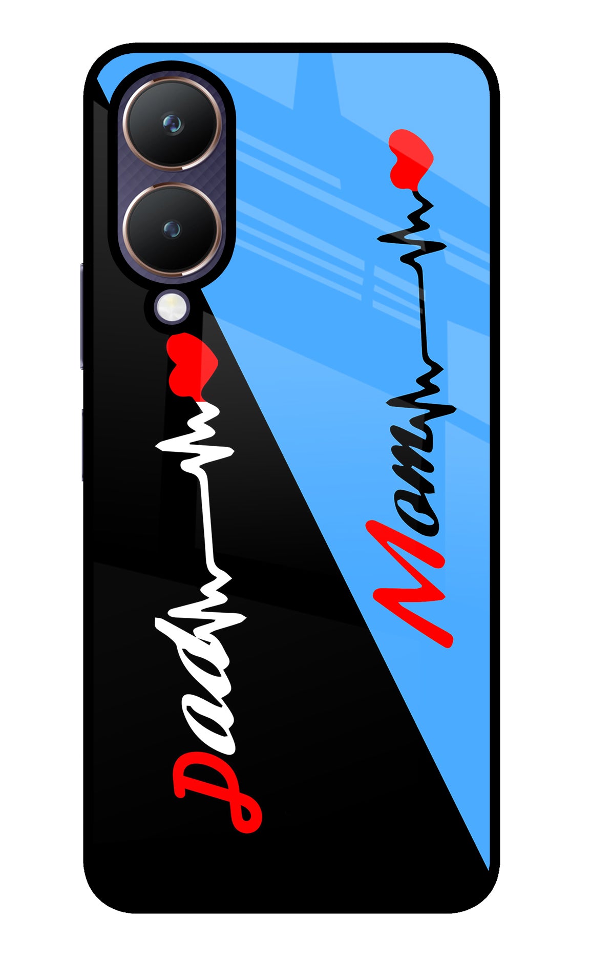 Mom Dad Vivo Y28 5G Glass Case