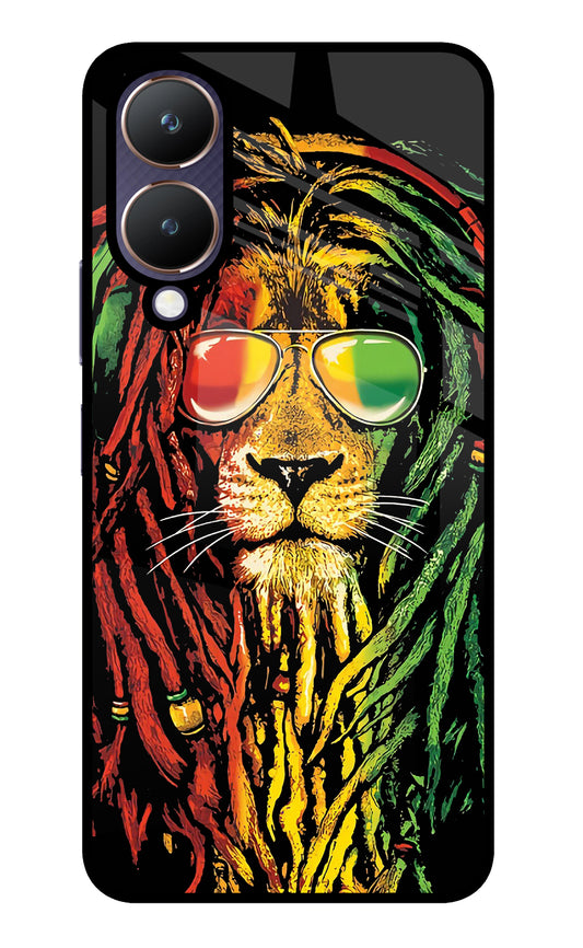 Rasta Lion Vivo Y28 5G Glass Case