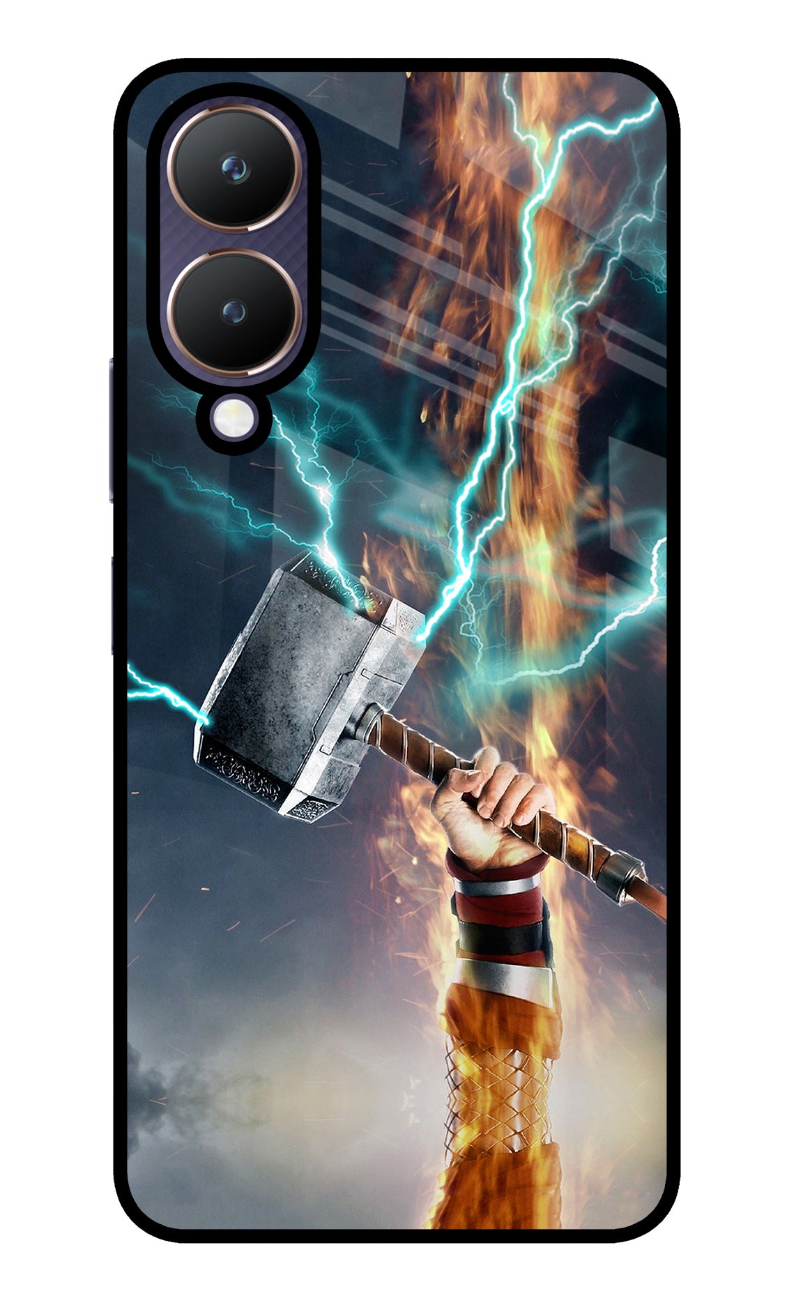 Thor Hammer Mjolnir Vivo Y28 5G Glass Case