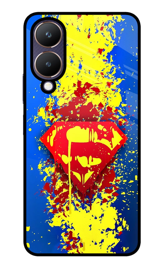 Superman logo Vivo Y28 5G Glass Case