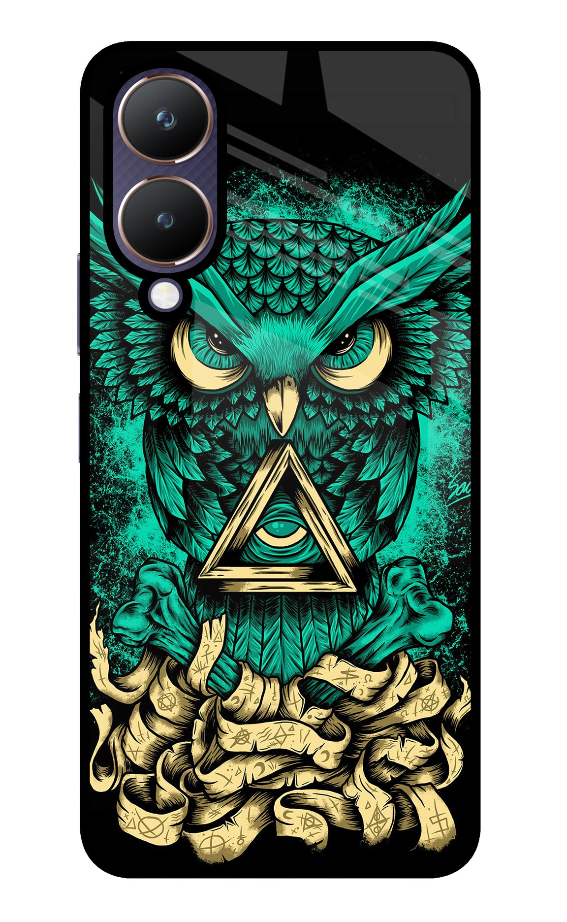 Green Owl Vivo Y28 5G Glass Case