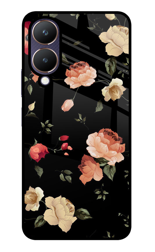 Flowers Vivo Y28 5G Glass Case