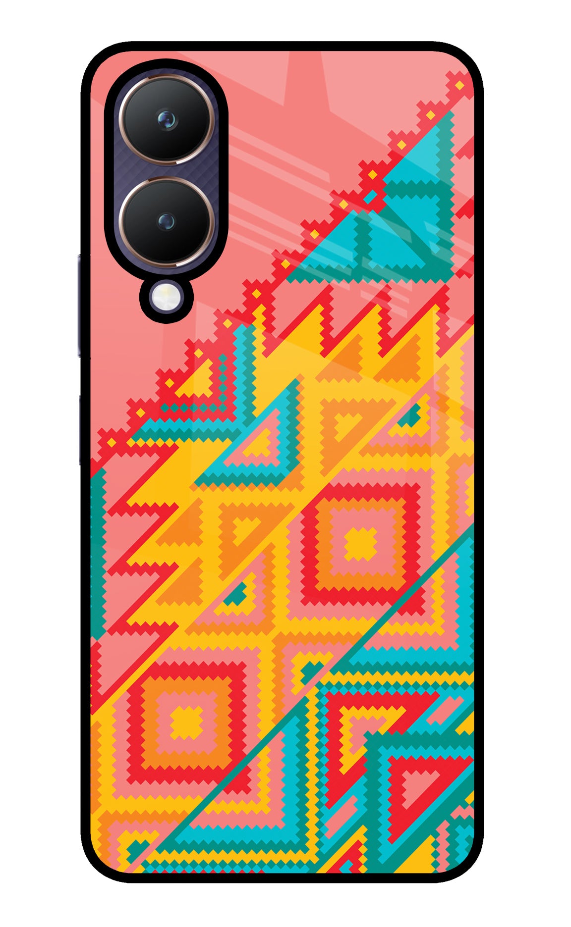 Aztec Tribal Vivo Y28 5G Glass Case