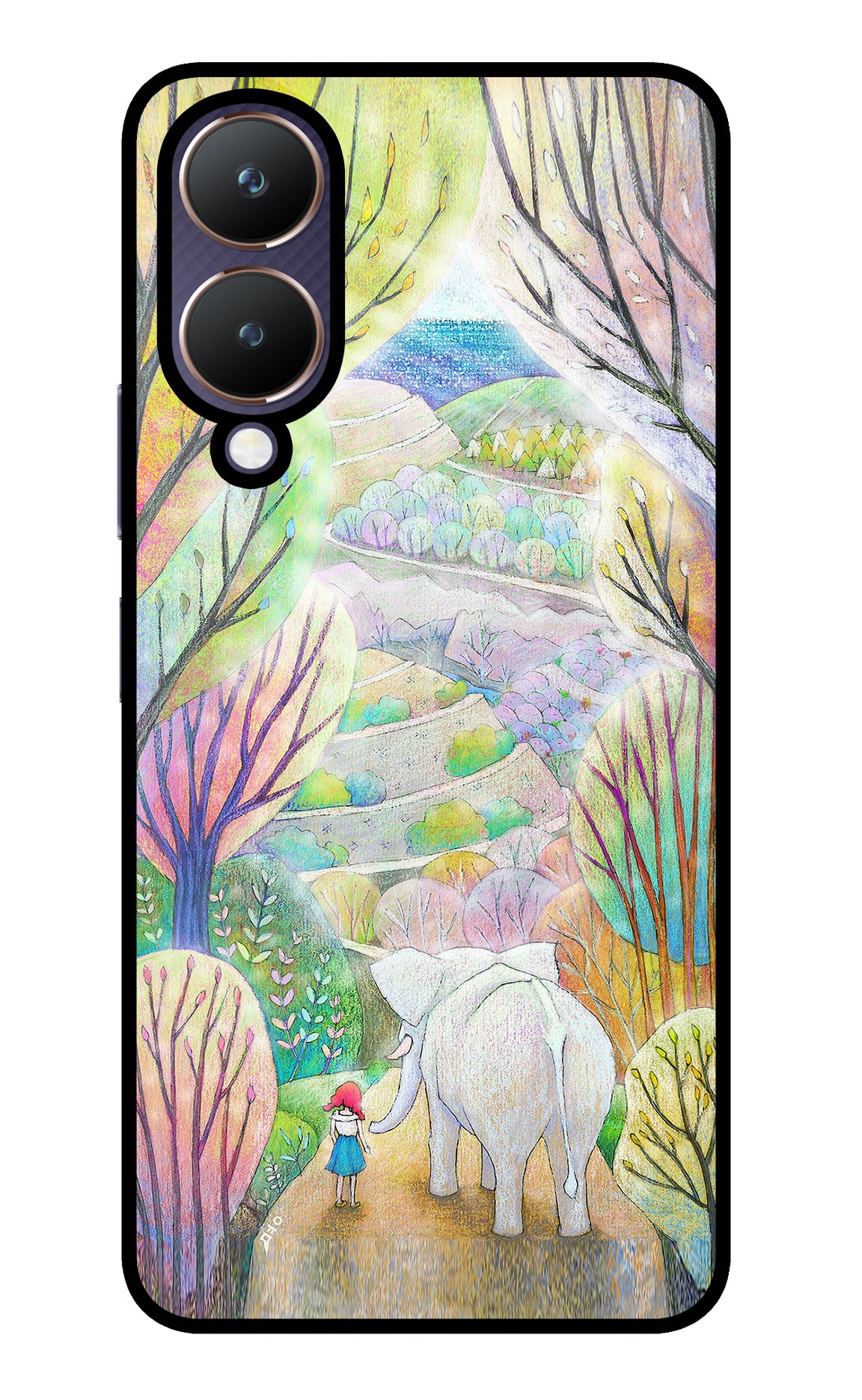 Nature Painting Vivo Y28 5G Glass Case