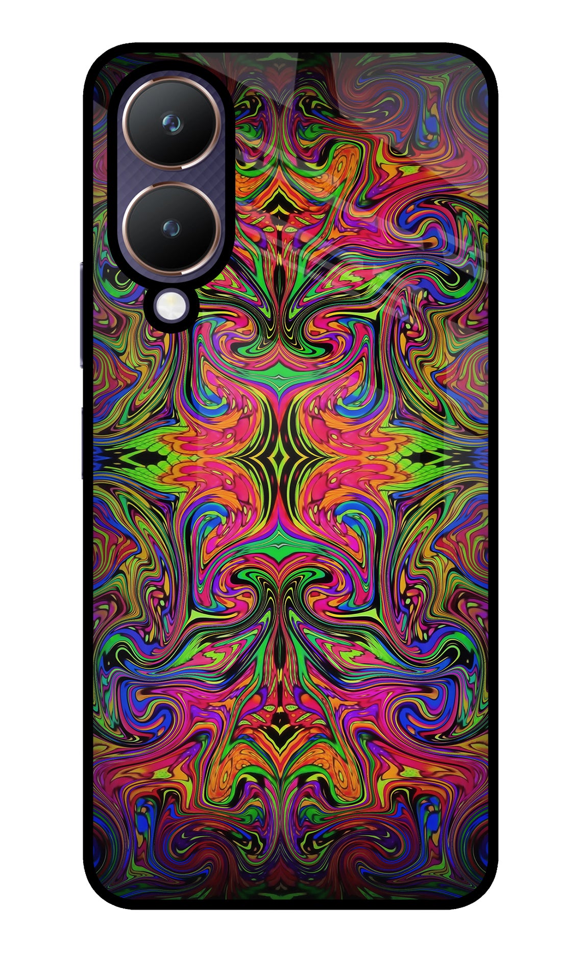 Psychedelic Art Vivo Y28 5G Glass Case
