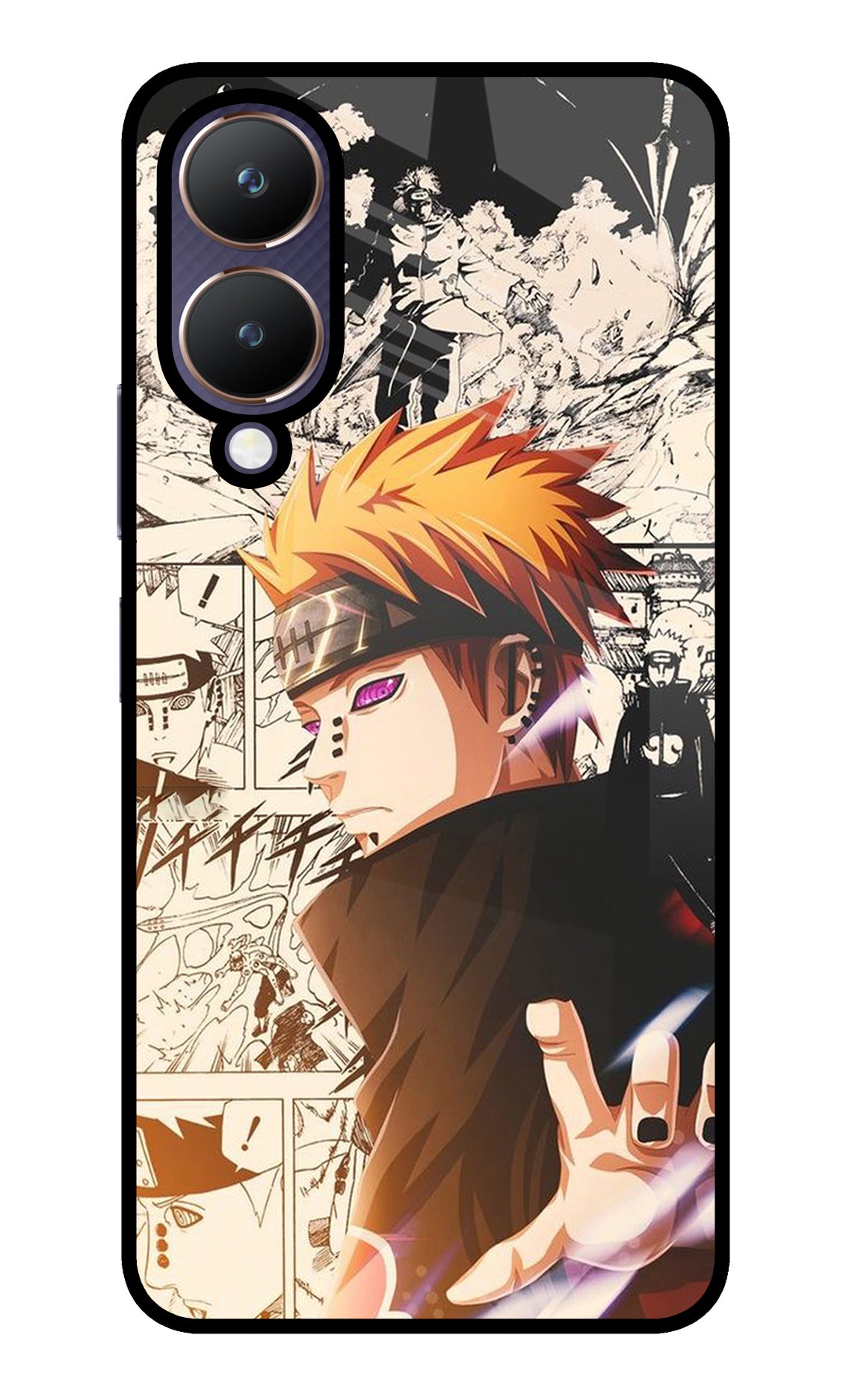 Pain Anime Vivo Y28 5G Glass Case