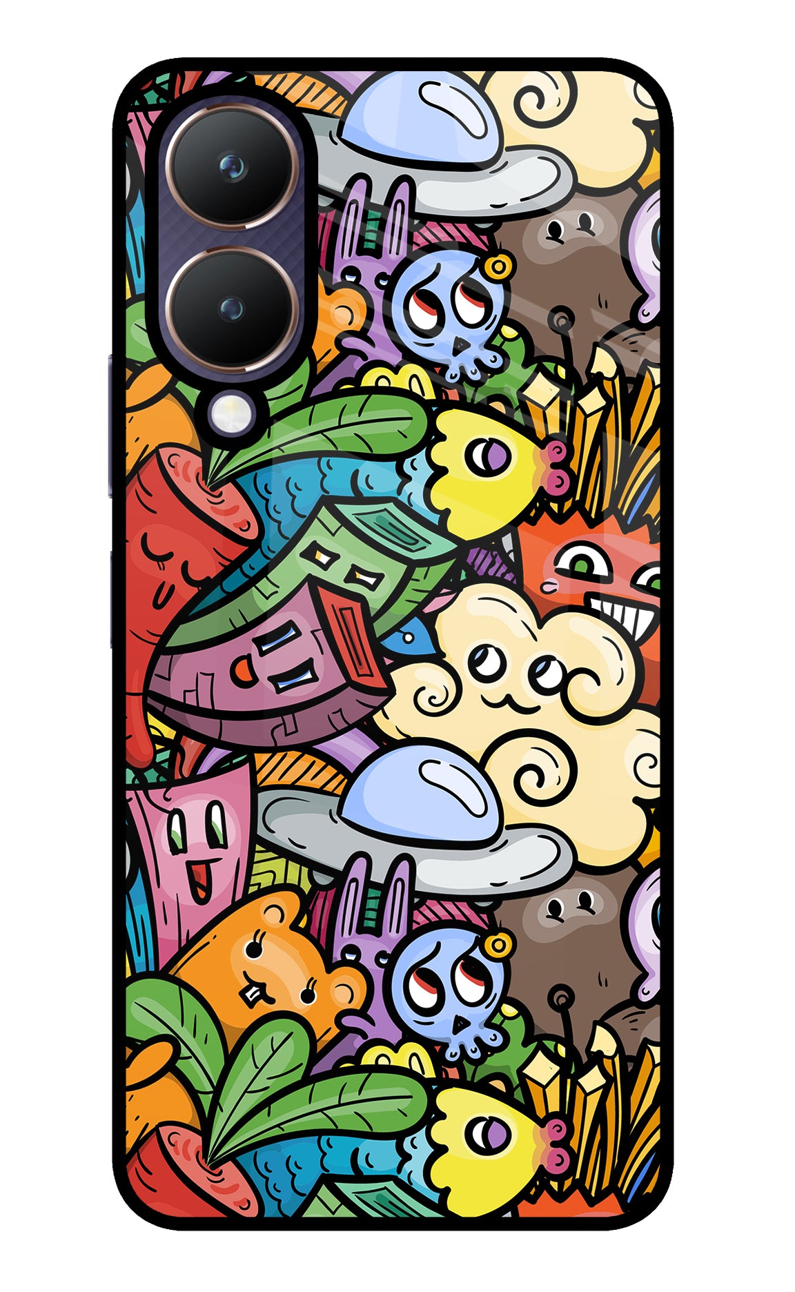Veggie Doodle Vivo Y28 5G Glass Case