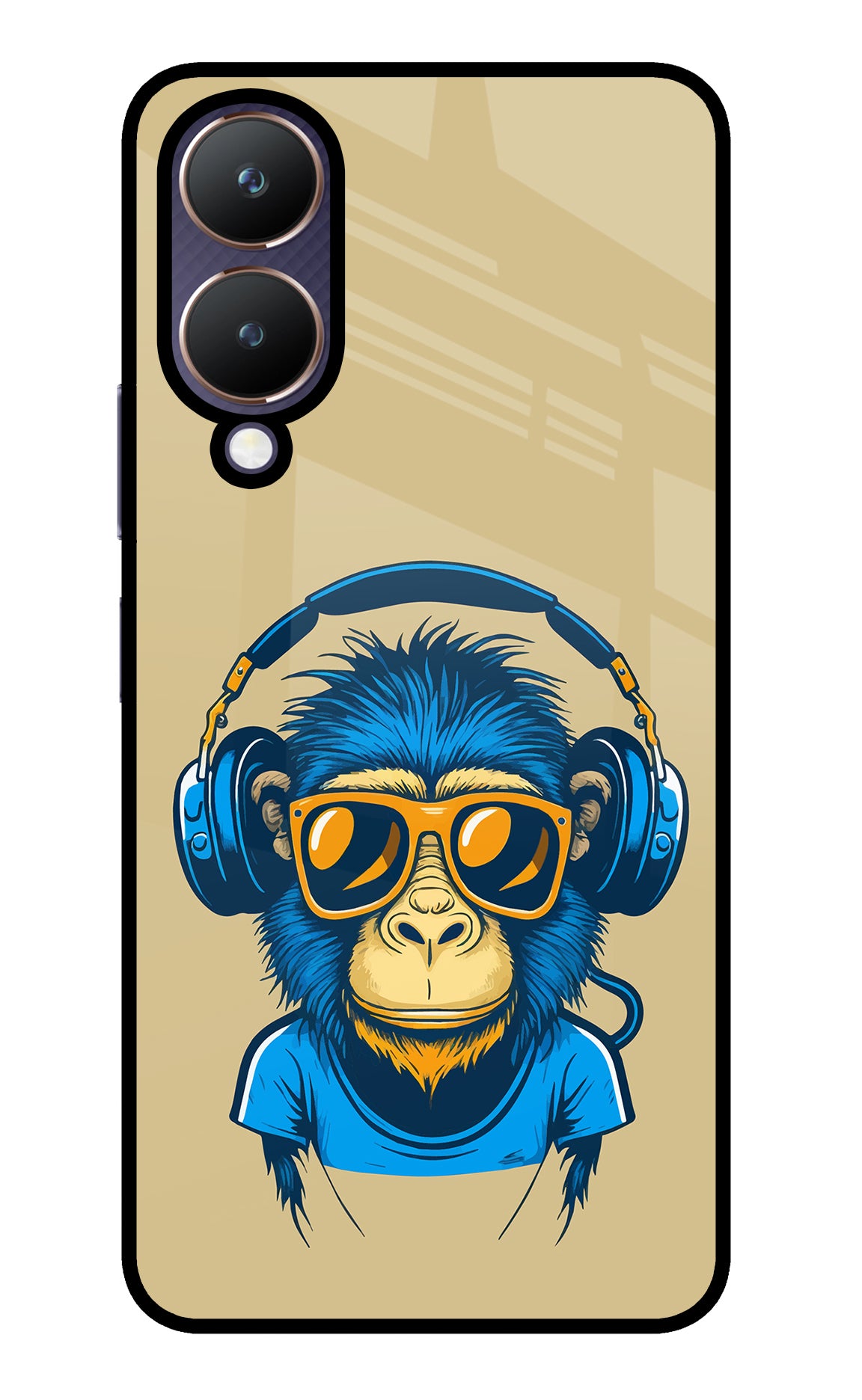 Monkey Headphone Vivo Y28 5G Glass Case