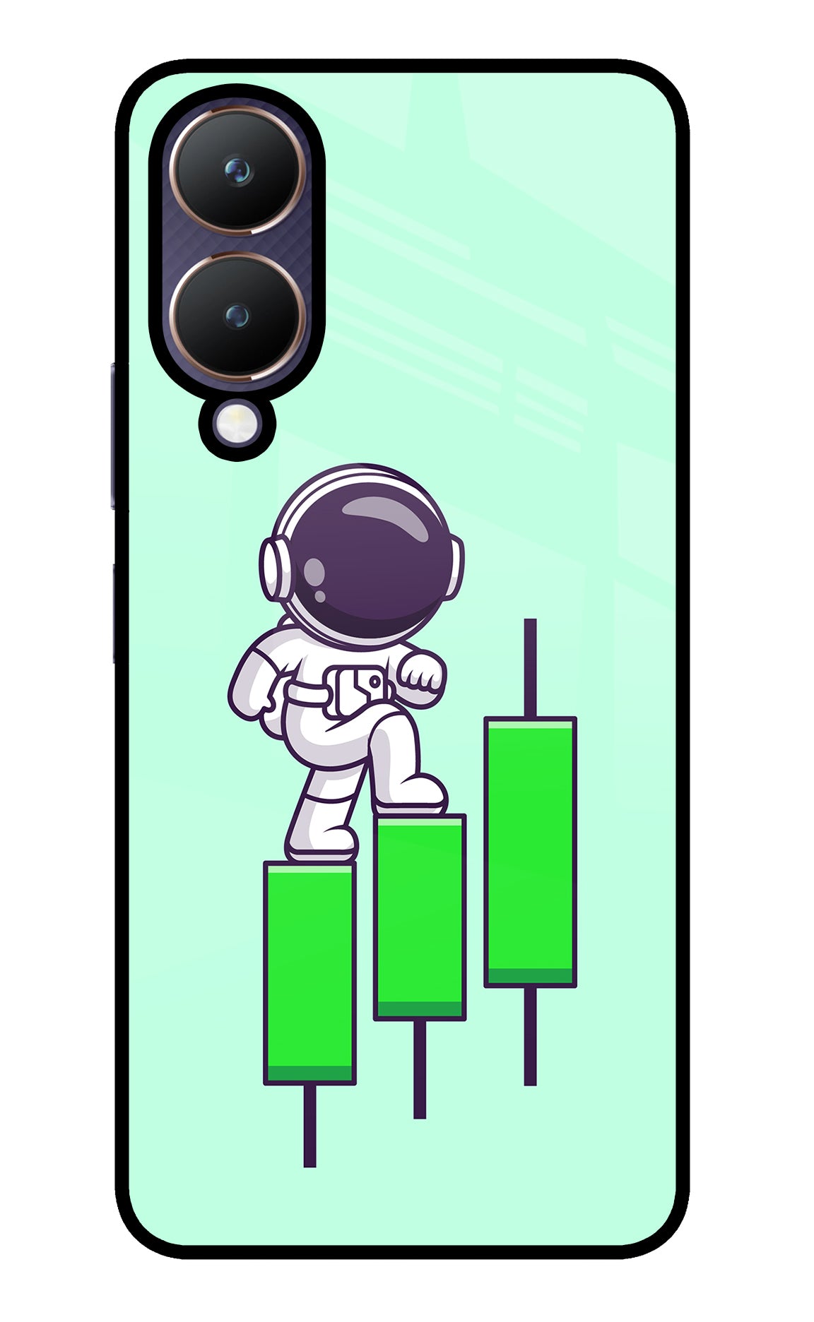 Astronaut Trader Vivo Y28 5G Glass Case