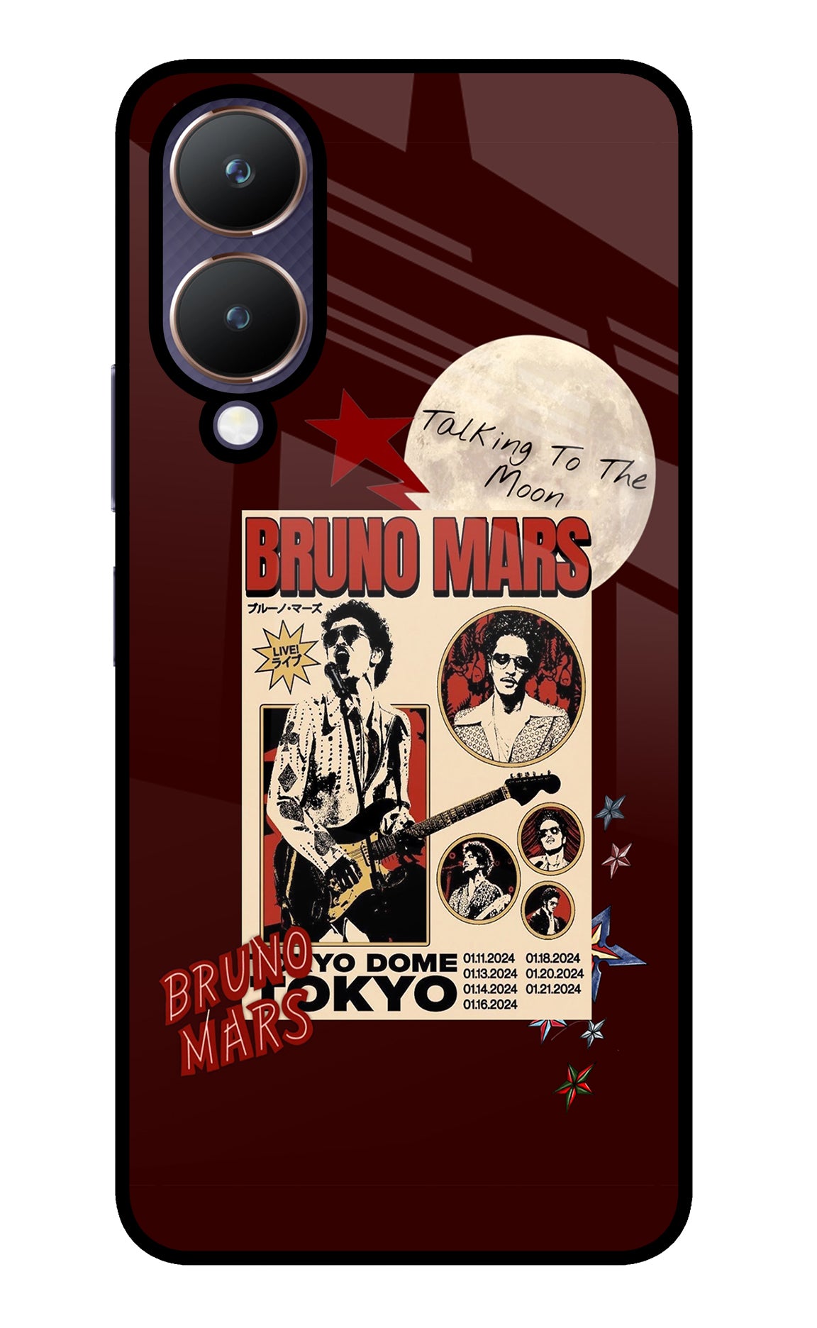 Bruno Mars Vivo Y28 5G Glass Case