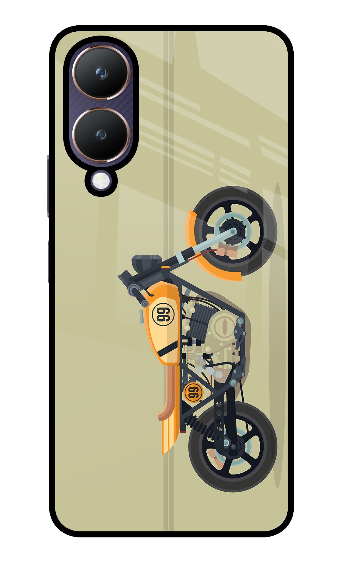 Vertical Speedster Vivo Y28 5G Glass Case