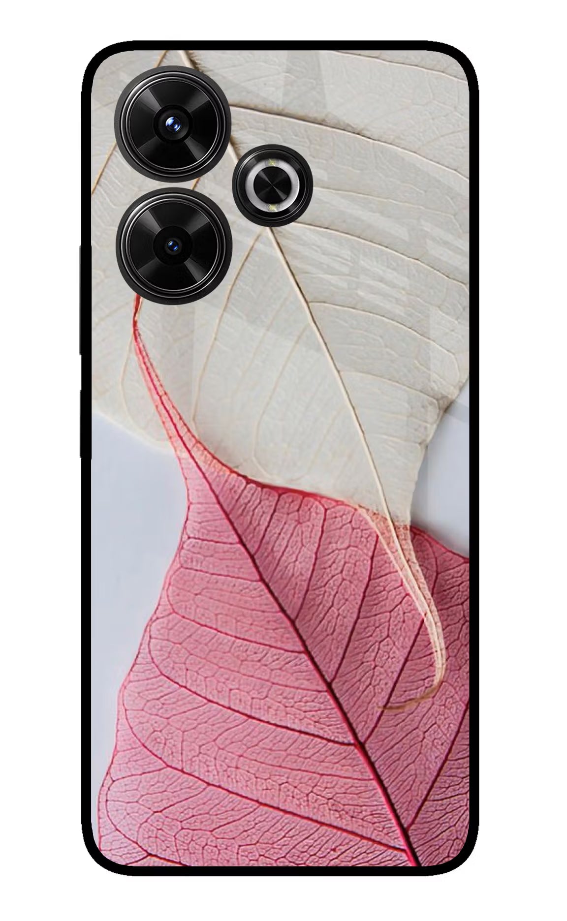 White Pink Leaf Case for Redmi 13 5G by Casekaro