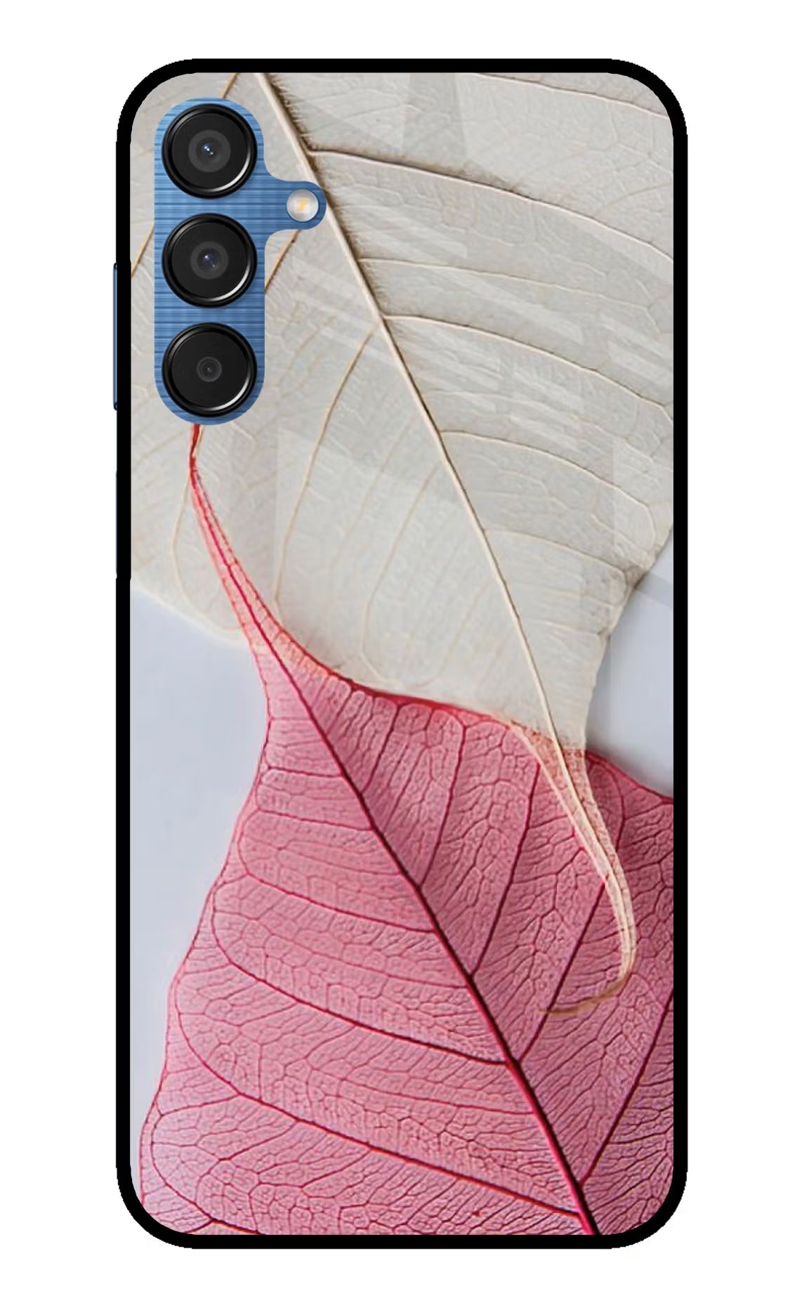 White Pink Leaf Case for Samsung M15 5G by Casekaro