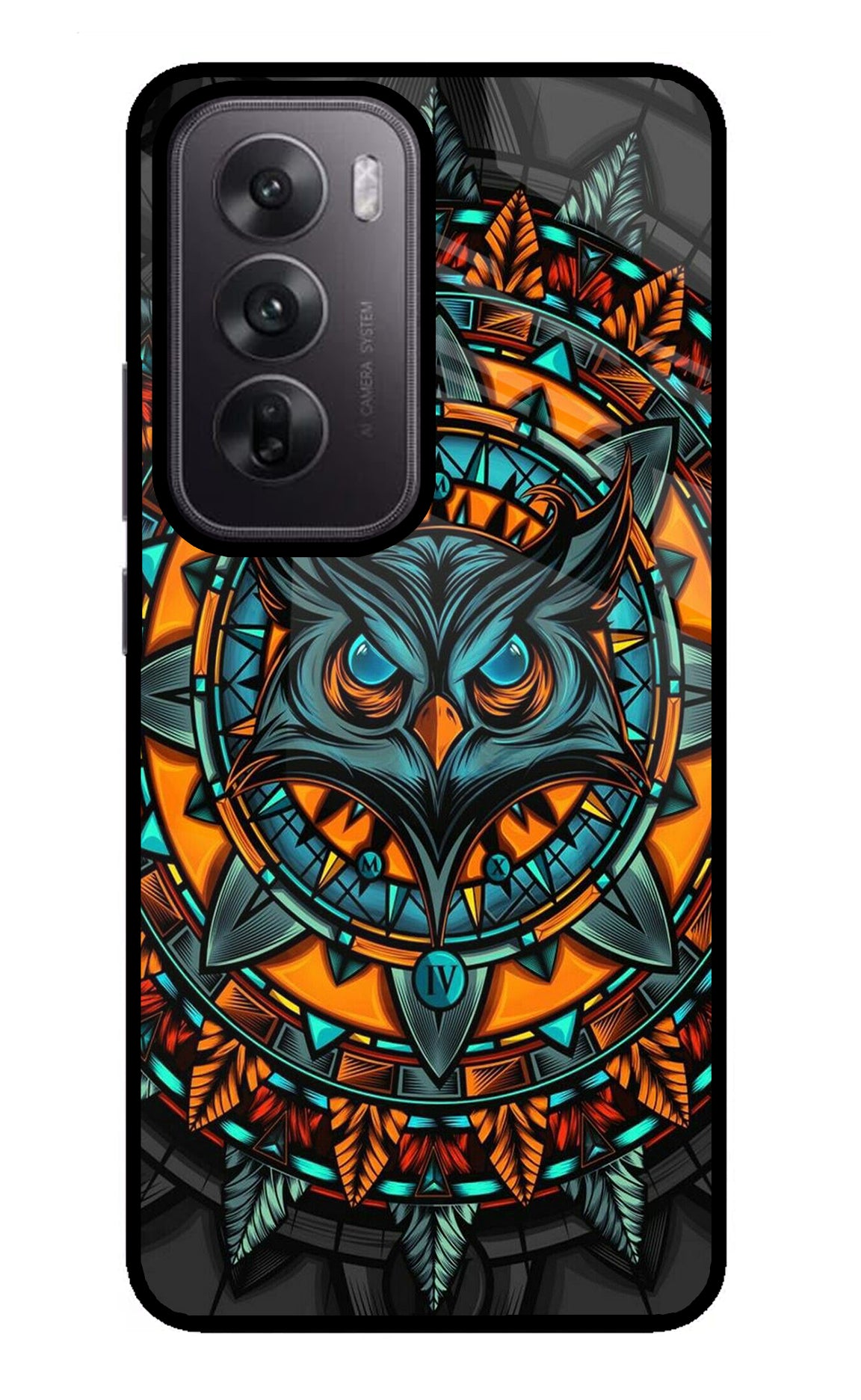 Angry Owl Art Case for Oppo Reno12 5G