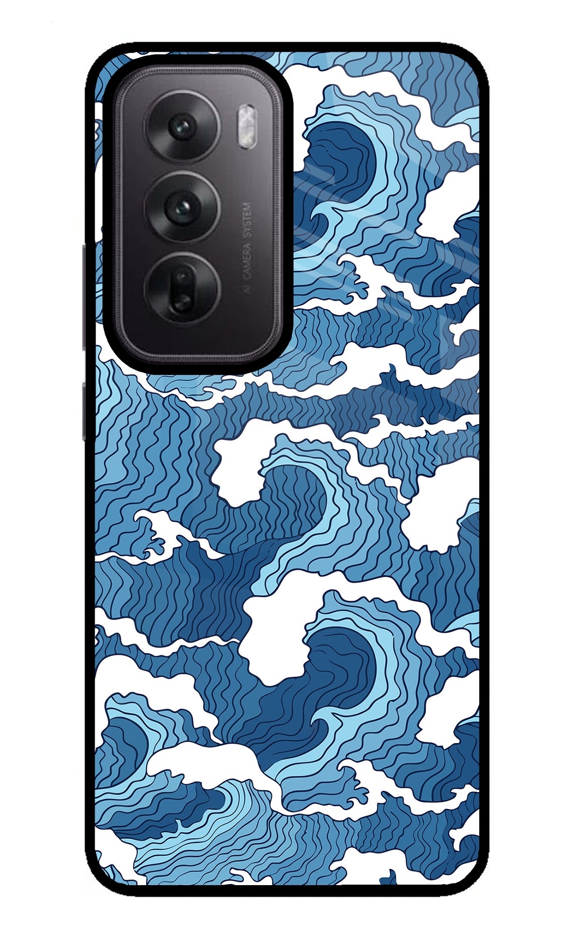 Blue Waves Case for Oppo Reno12 5G
