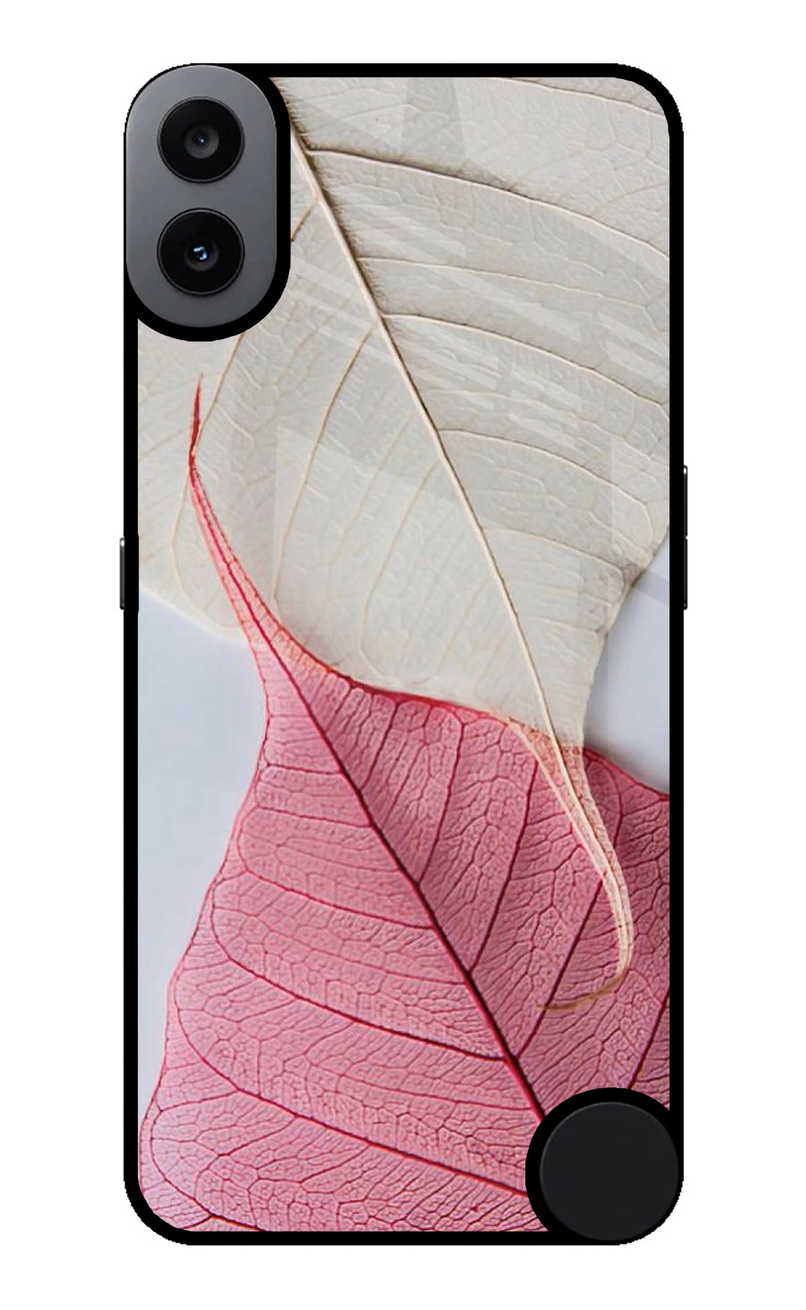 White Pink Leaf Case for CMF by Nothing Phone 1