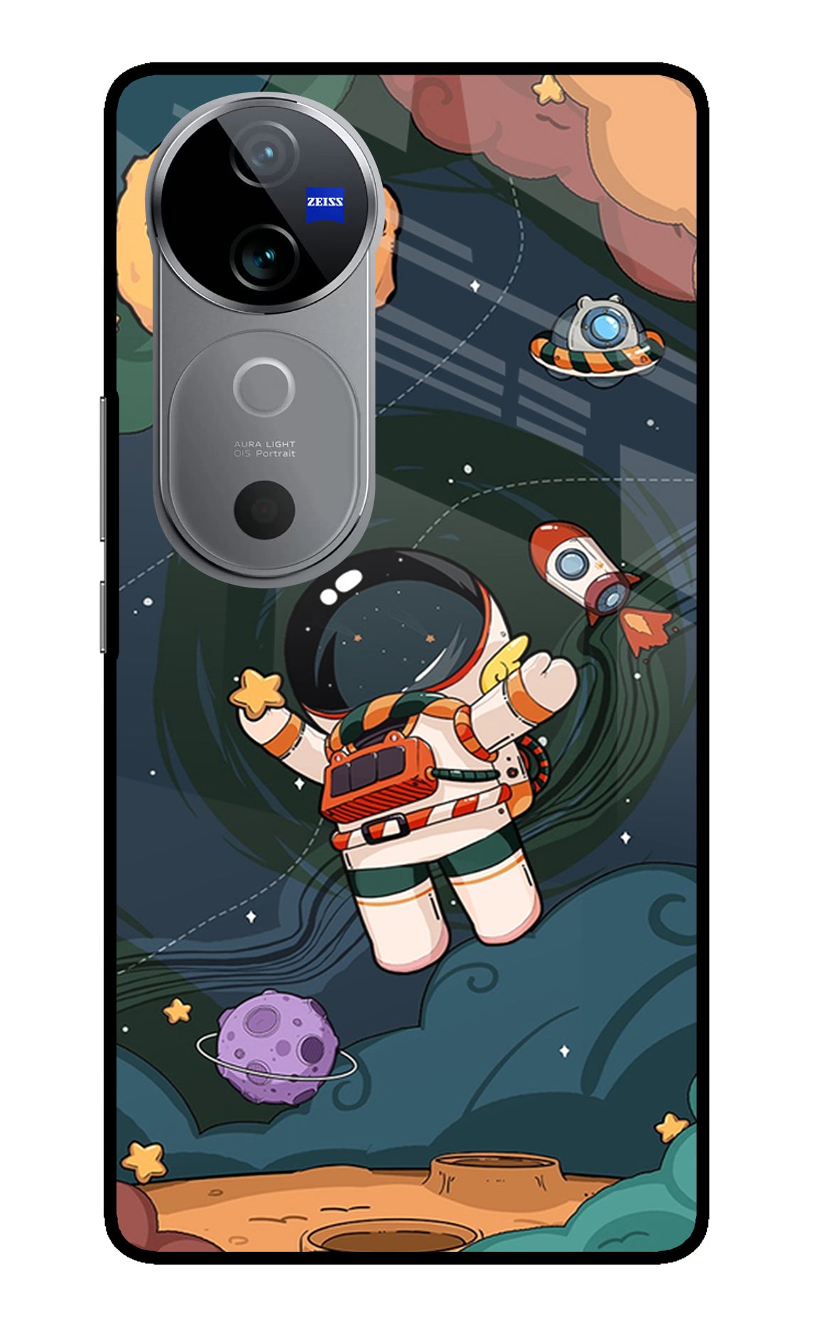 Cartoon Astronaut Case for Vivo V40 5G