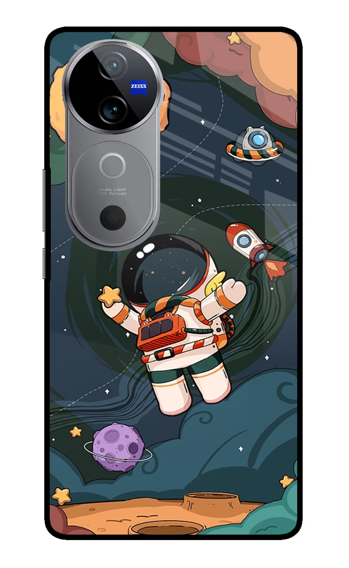 Cartoon Astronaut Case for Vivo V40 5G by Casekaro