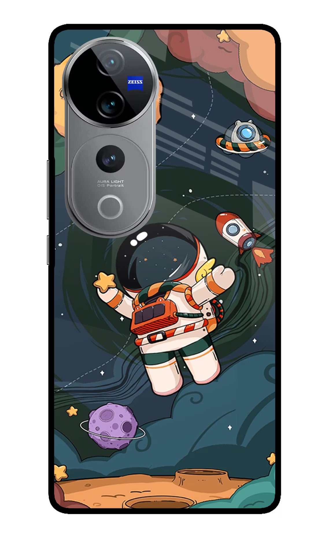 Cartoon Astronaut Case for Vivo V40 Pro 5G by Casekaro