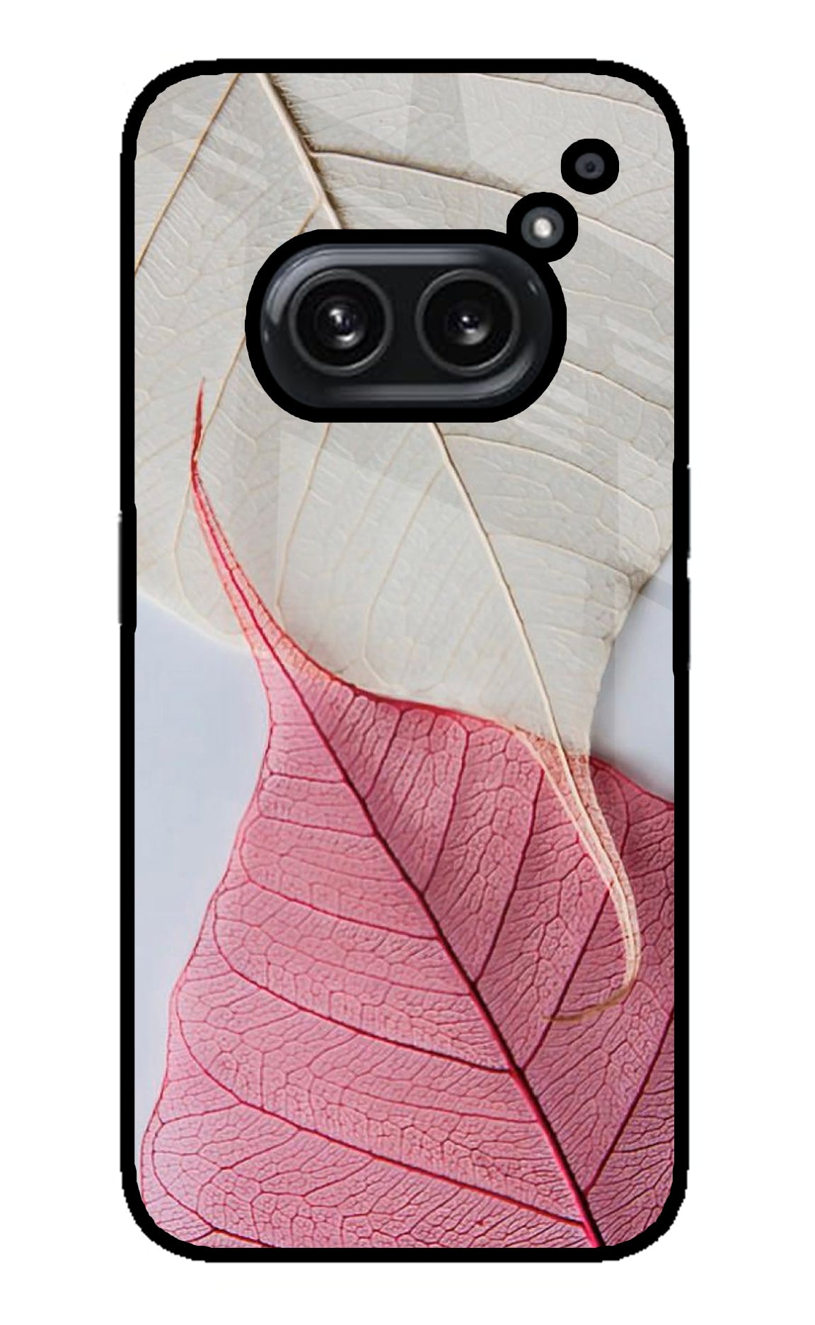 White Pink Leaf Case for Nothing Phone 2A Plus