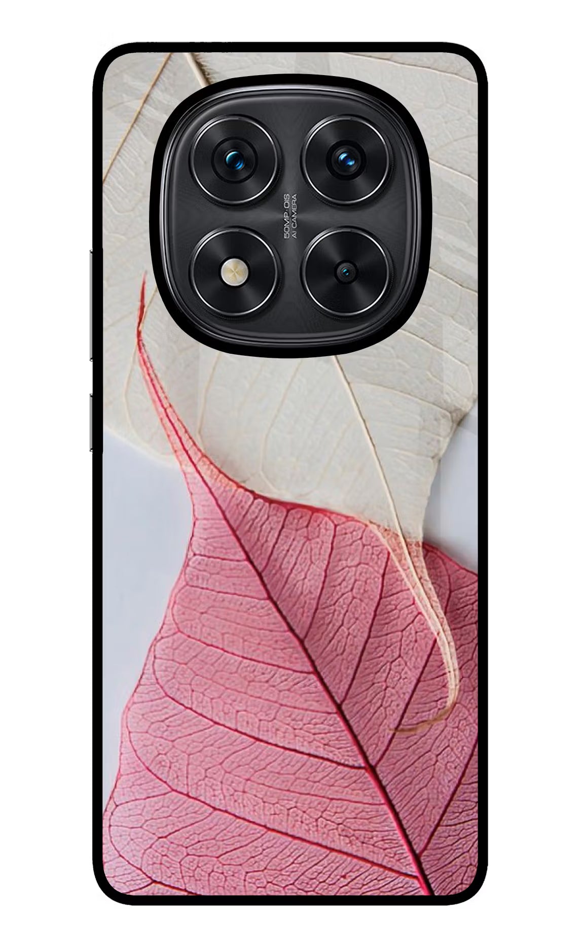 White Pink Leaf Case for Redmi Note 14 Pro 5G by Casekaro