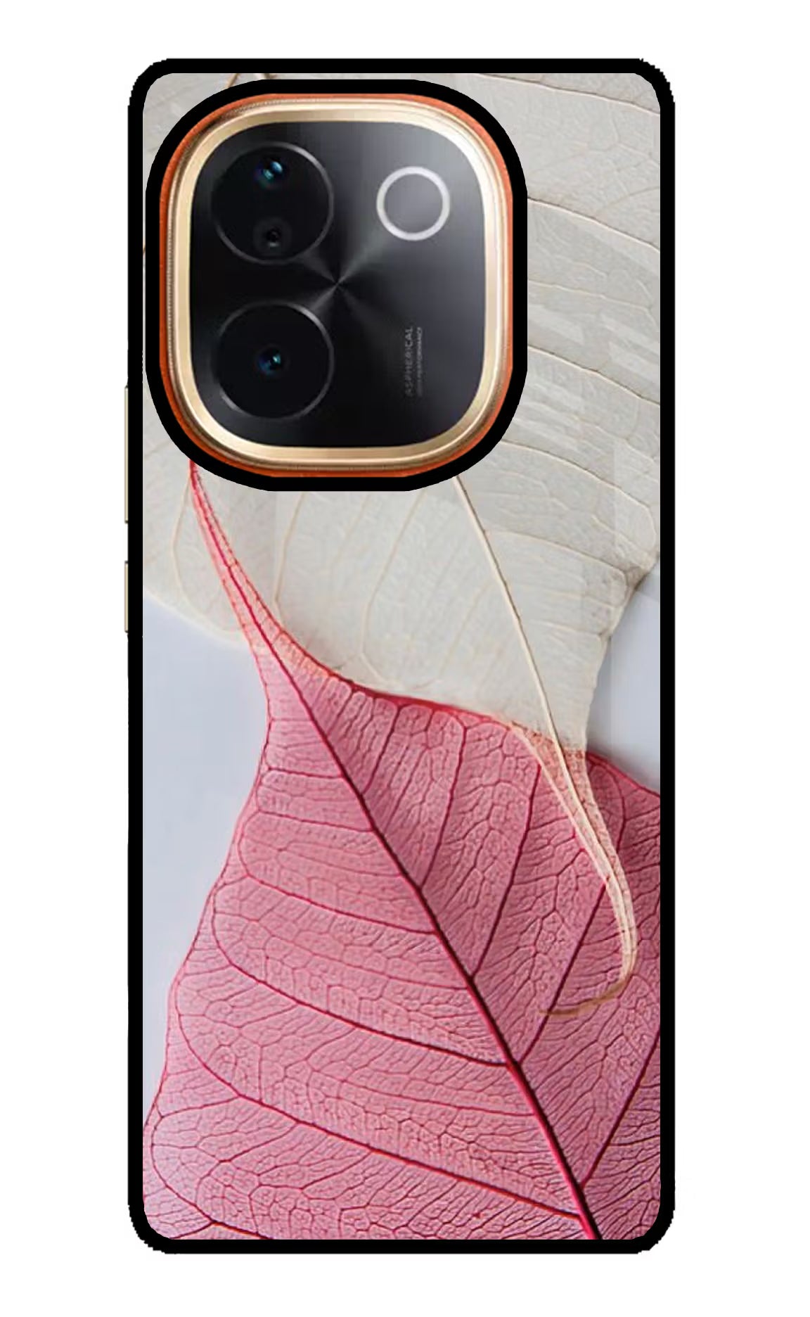 White Pink Leaf Case for IQOO Z9S Pro 5G by Casekaro