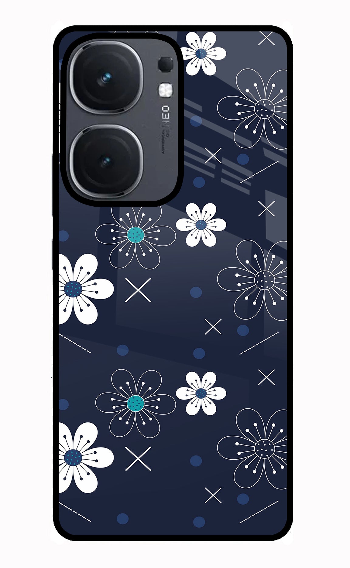 Flowers IQOO Neo9 Pro Glass Case