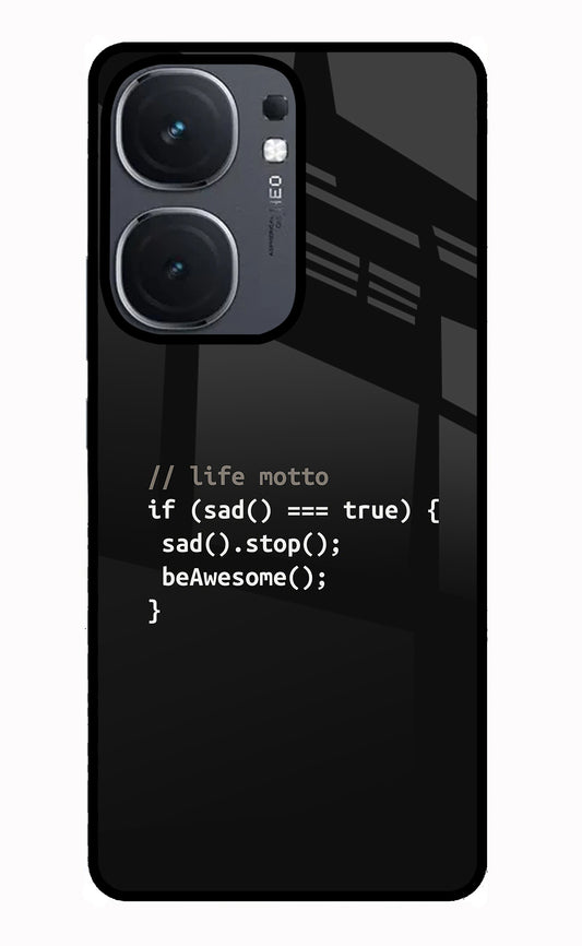 Life Motto Code IQOO Neo9 Pro Glass Case