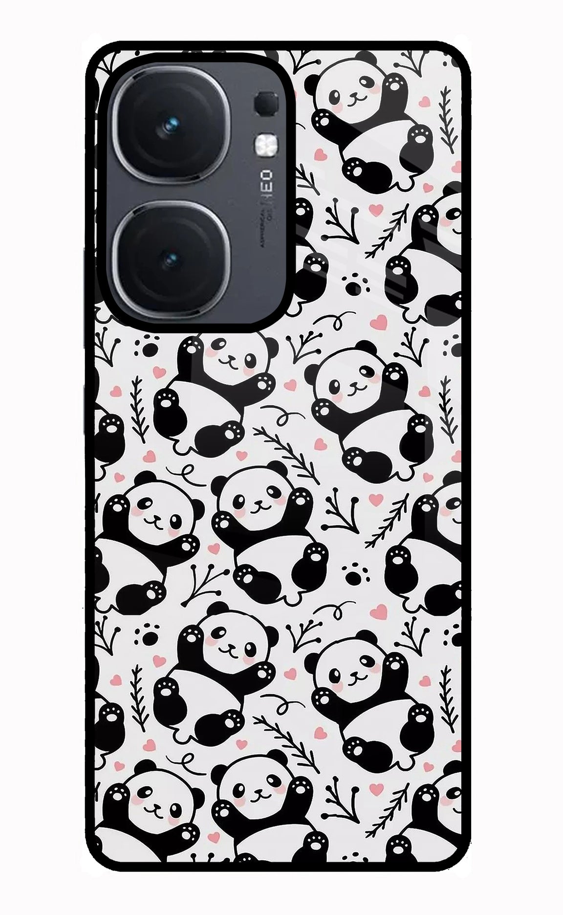 Cute Panda IQOO Neo9 Pro Glass Case