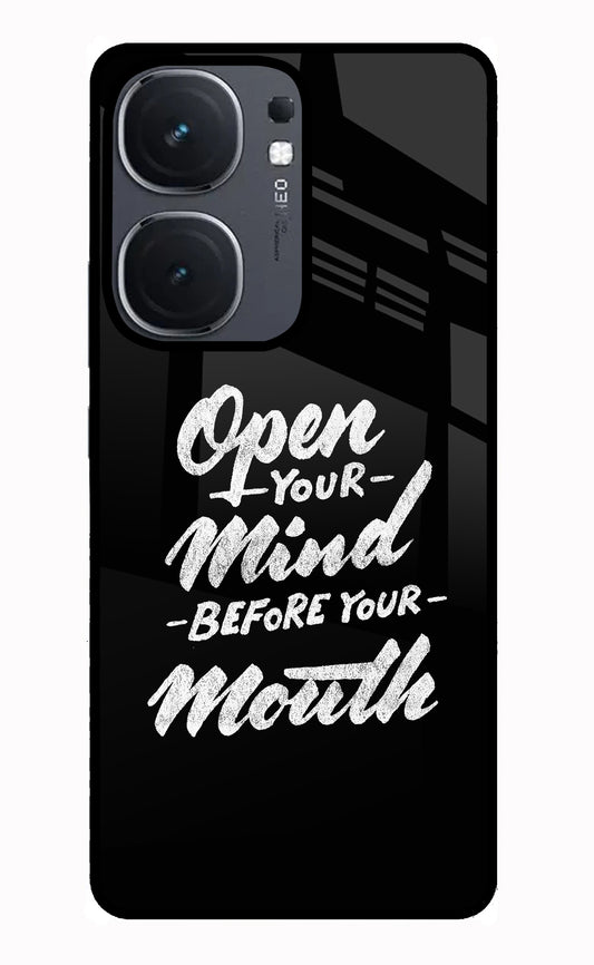 Open Your Mind Before Your Mouth IQOO Neo9 Pro Glass Case