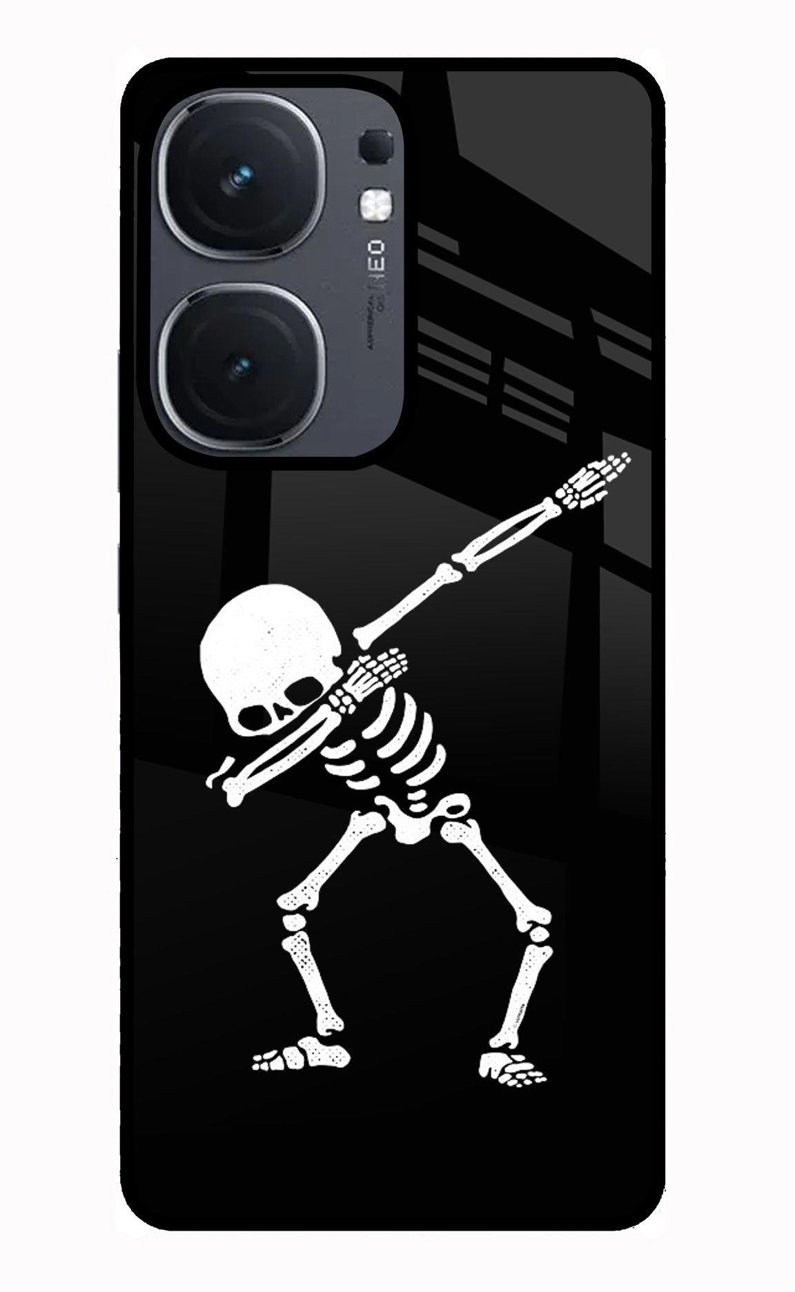 Dabbing Skeleton Art IQOO Neo9 Pro Glass Case