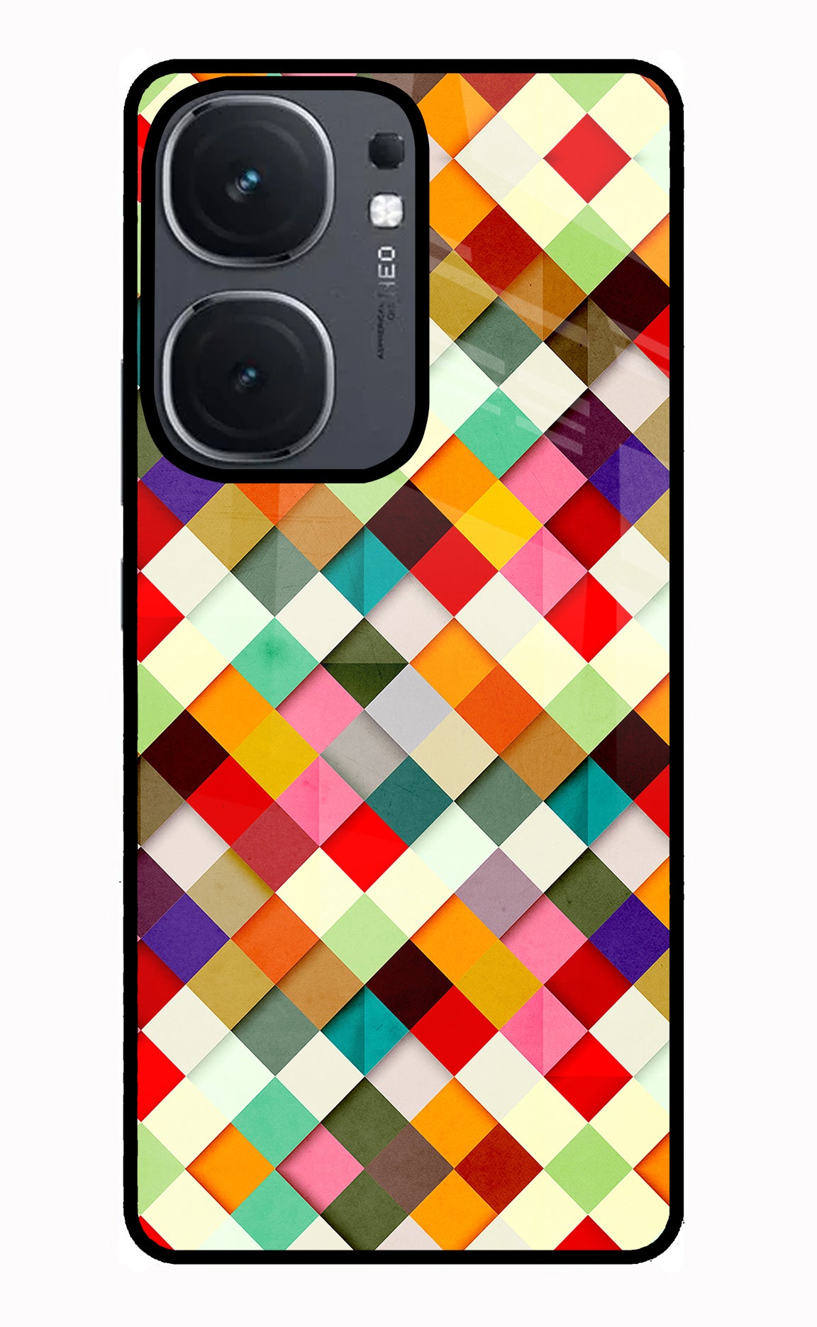 Geometric Abstract Colorful IQOO Neo9 Pro Glass Case