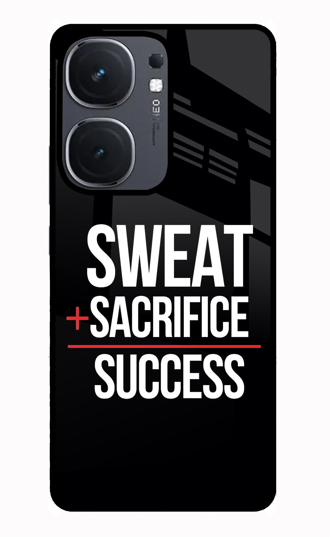 Sweat Sacrifice Success IQOO Neo9 Pro Glass Case