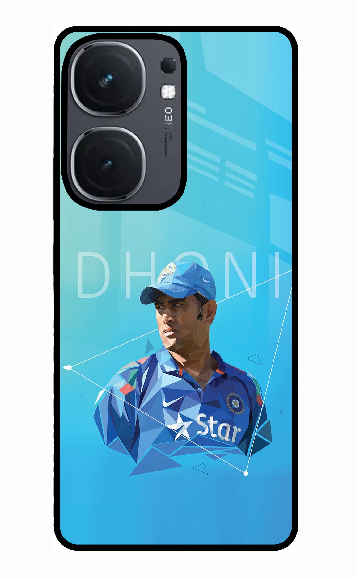 Dhoni Artwork IQOO Neo9 Pro Glass Case