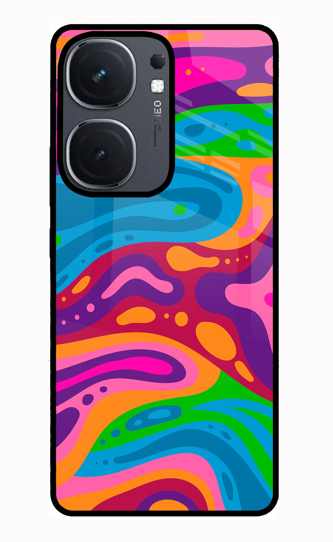 Trippy Pattern IQOO Neo9 Pro Glass Case