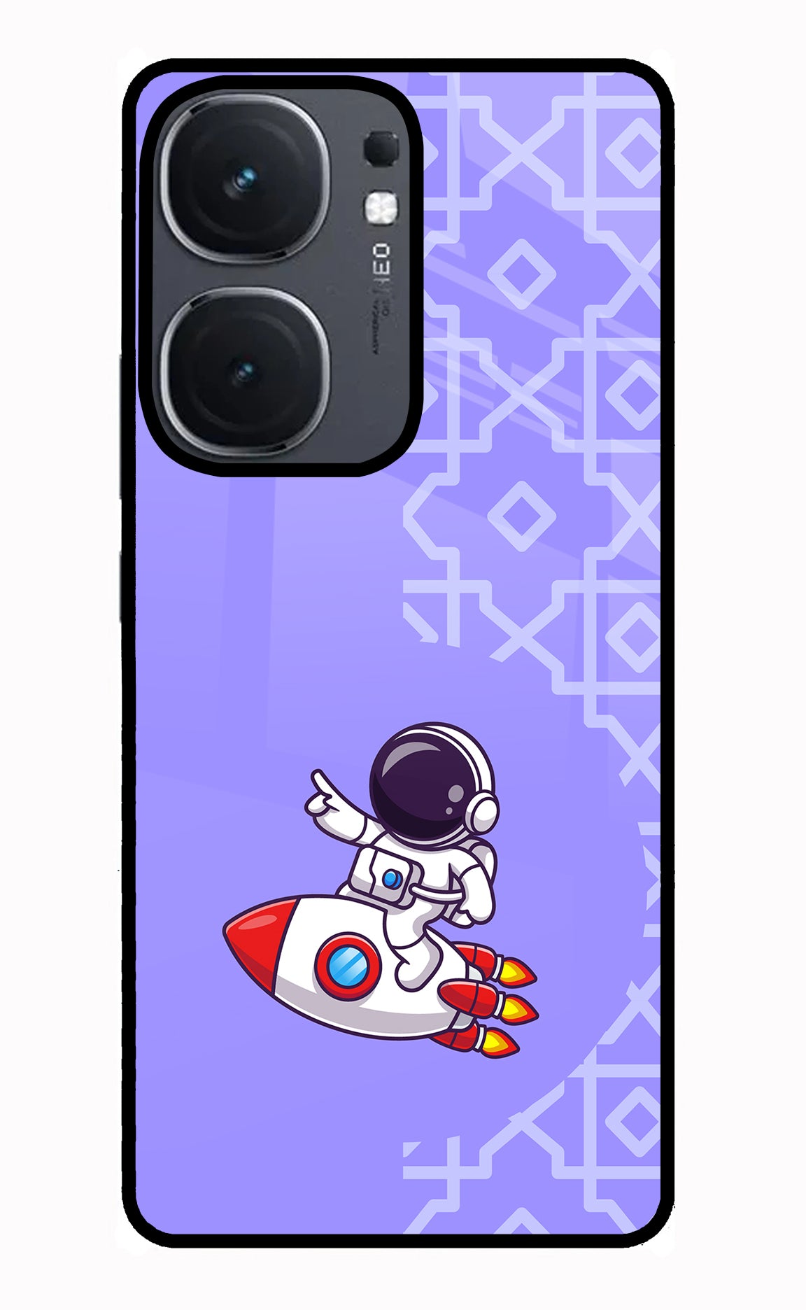 Cute Astronaut IQOO Neo9 Pro Glass Case