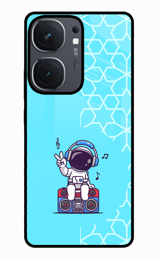 Cute Astronaut Chilling IQOO Neo9 Pro Glass Case