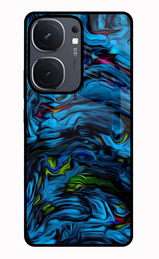 Dark Blue Abstract IQOO Neo9 Pro Glass Case