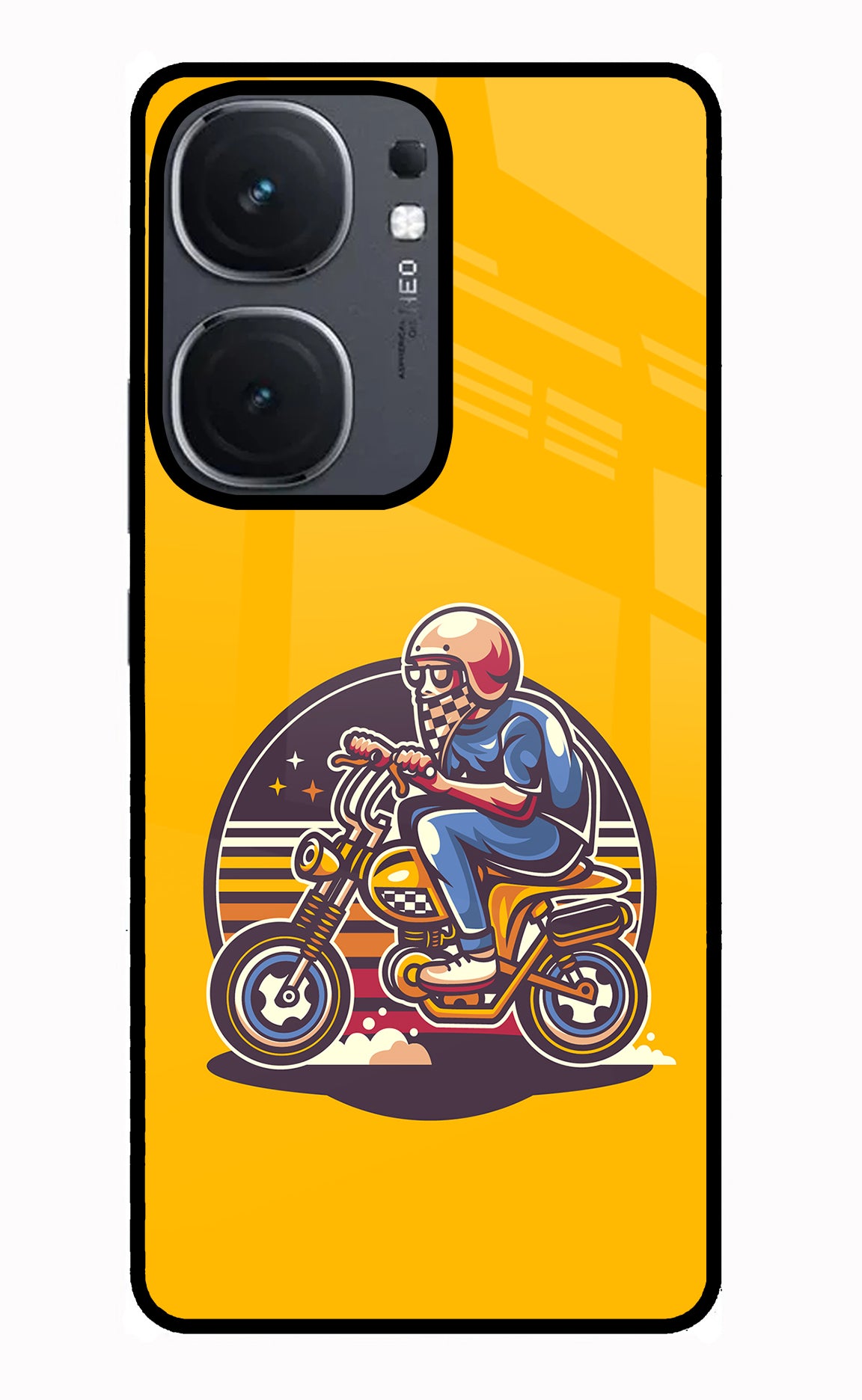 Sunset Racer IQOO Neo9 Pro Glass Case