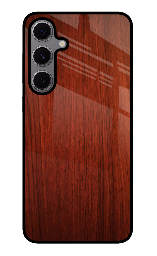 Wooden Plain Pattern Samsung S24 FE 5G Glass Case