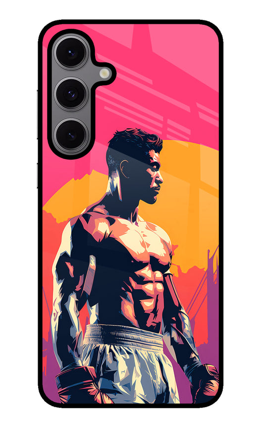 Sunset Warrior (AI Generated) Samsung S24 FE 5G Glass Case