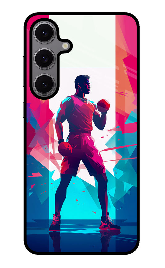 Champion Fighter (AI Generated) Samsung S24 FE 5G Glass Case