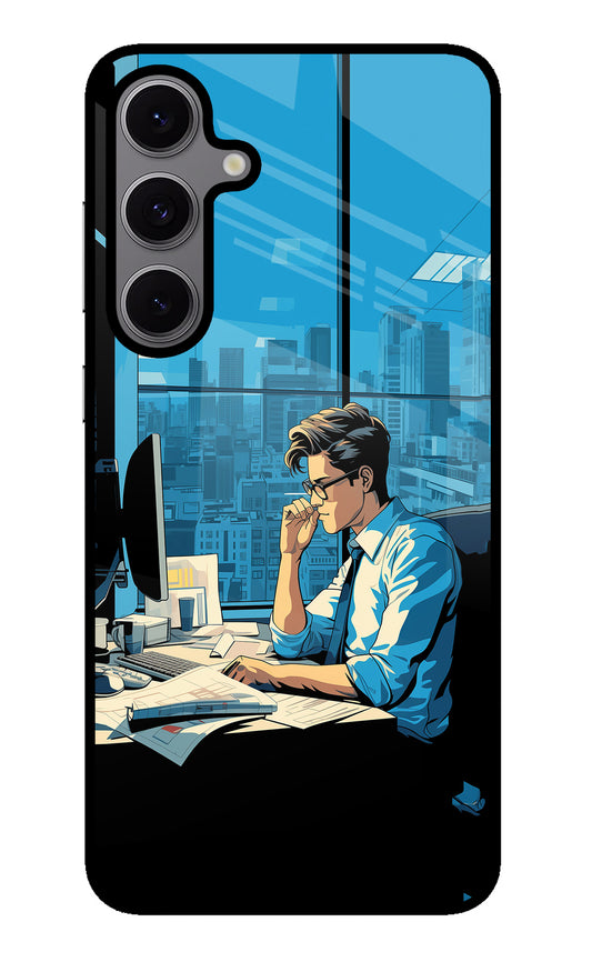 Focused Hustler (AI Generated) Samsung S24 FE 5G Glass Case