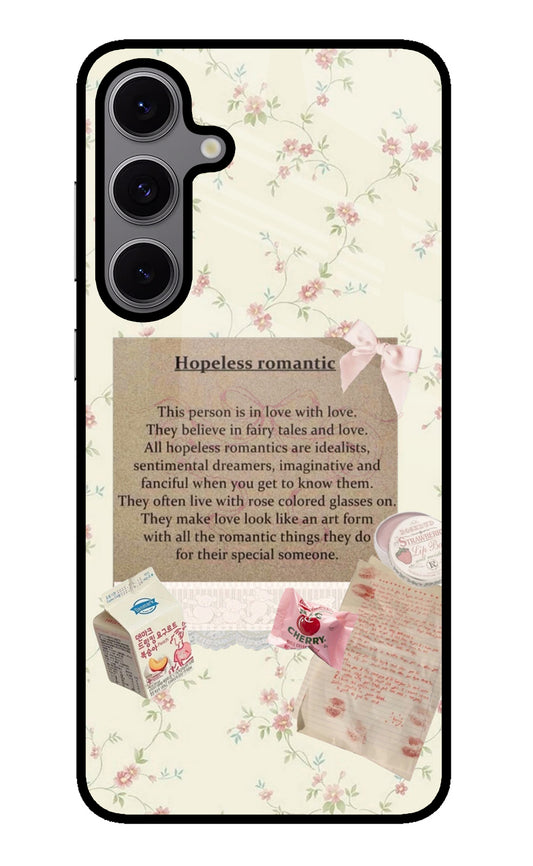 Hopeless Romantic Samsung S24 FE 5G Glass Case