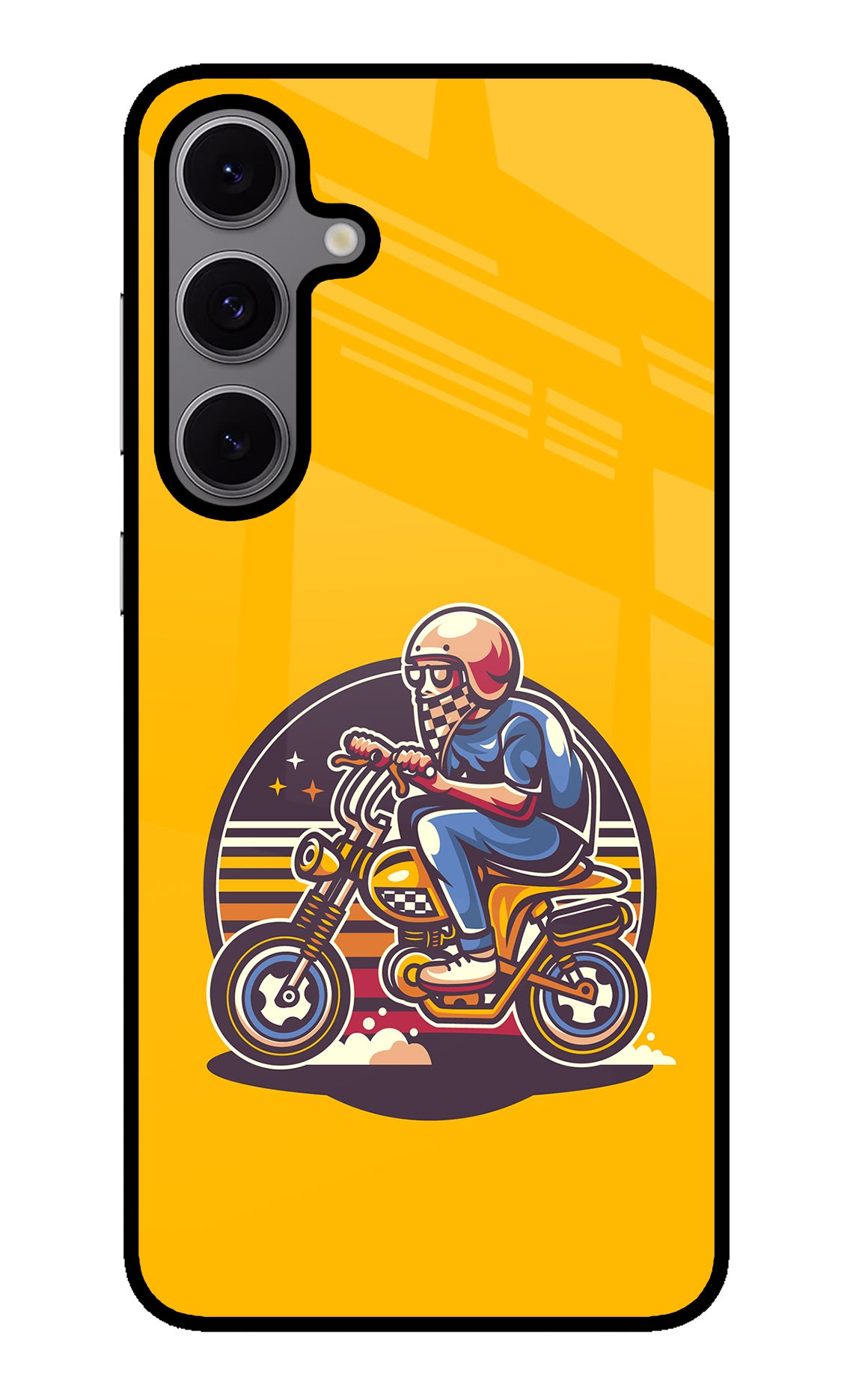 Sunset Racer Samsung S24 FE 5G Glass Case