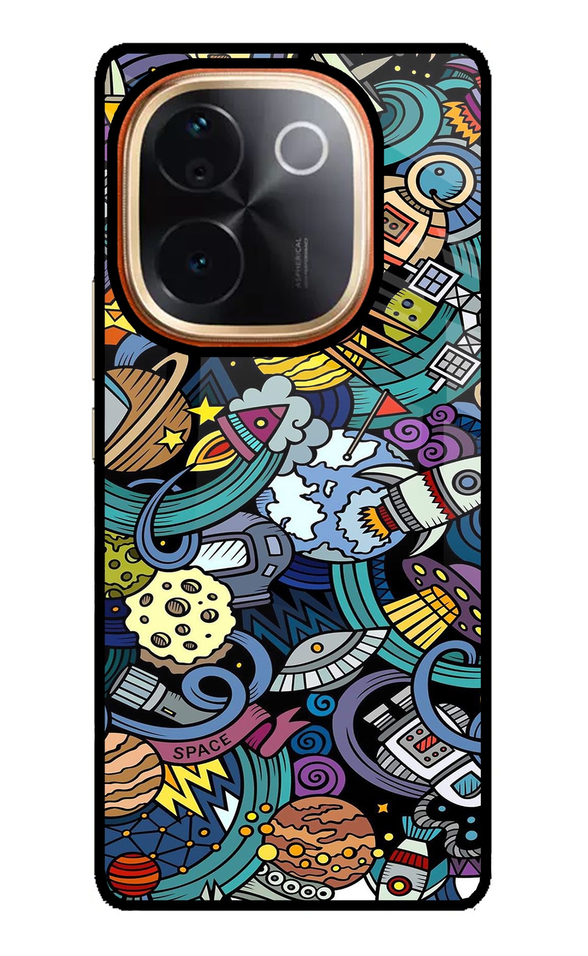 Space Abstract Vivo T3 Pro 5G Glass Case