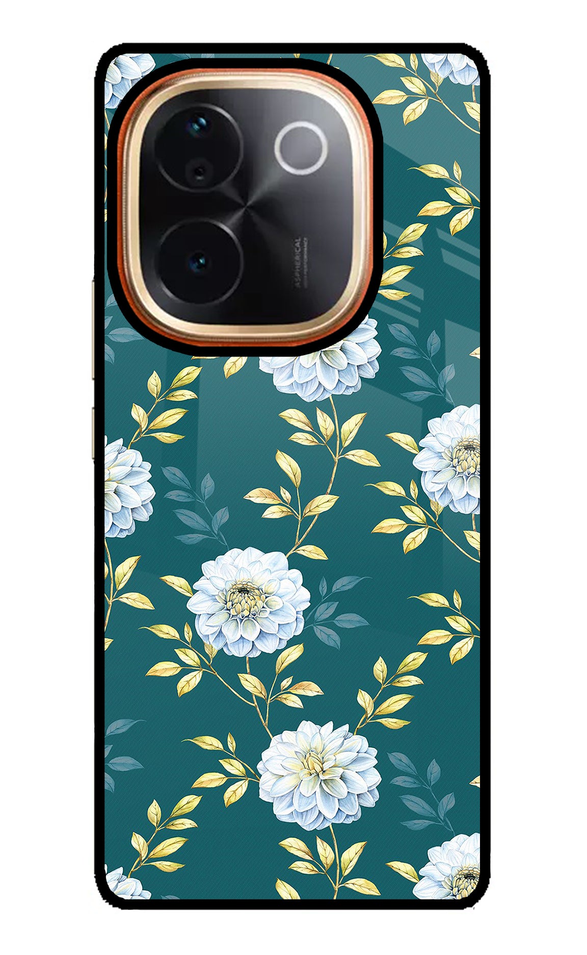 Flowers Vivo T3 Pro 5G Glass Case