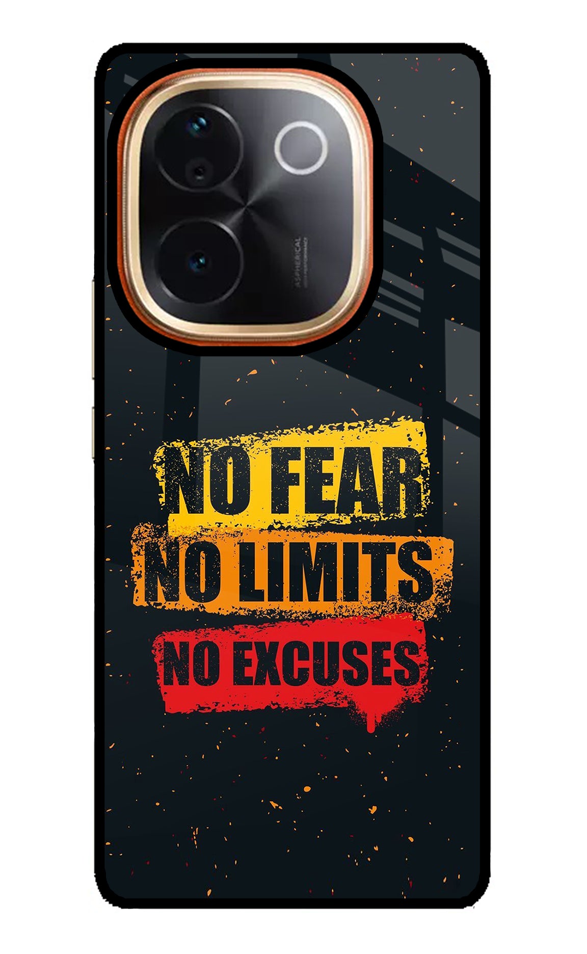 No Fear No Limits No Excuse Vivo T3 Pro 5G Glass Case